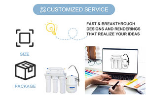 5ขั้นตอน100gpd กรองน้ำประปาไมครอน0.01ไมครอนเครื่องกรองน้ำอัลคาไลน์เครื่องกรองน้ำจากเหล็กกล้าเครื่องกรองน้ำระบบรีเวอร์ออสโมซิส - Product Image 6