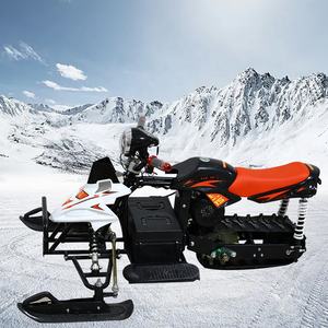 รถสโนว์โมบิลไฟฟ้าแบบมีโครงเหล็กพิเศษสำหรับการขับขี่กลางแจ้ง รถสี่ล้อแบบมีราง สำหรับเล่นสกีแบบครอสคันทรี รถจักรยานยนต์สำหรับเล่นสกี - Product Image 5