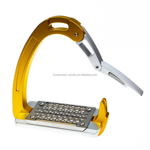 Étriers d'équitation Étrier en aluminium avec bande de roulement en acier inoxydable <span class=keywords><strong>Snti</strong></span> Slip - Product Image 2