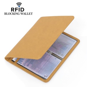Venta al por mayor de fábrica: Tarjetero RFID vintage europeo para licencia de conducir y tarjeta de registro de <span class=keywords><strong>coche</strong></span>, paquete de tarjetas de visita, material de microfibra - Product Image 4