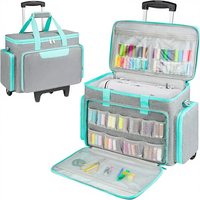 Sac de transport à roulettes personnalisé pour machine à coudre, avec fermeture éclair, compatible avec la plupart des machines à coudre standard