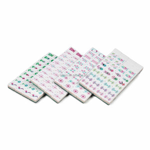Luxury Portable Acrylic Tiles and Four Layer Emerald Green Design 160 Tiles American Mahjong Set for Travel and Party Games - Product Image 2