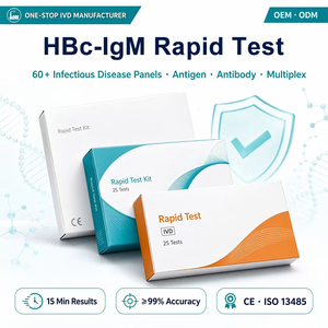 Prueba Rápida de <span class=keywords><strong>Hepatitis</strong></span> <span class=keywords><strong>B</strong></span> Aguda HBc-IgM para Autodiagnóstico en Casa, Fabricada por GMP OEM - Product Image 1
