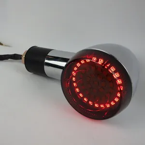 Luz lateral de led para motocicleta, luz indicadora de seta de 12v 24v