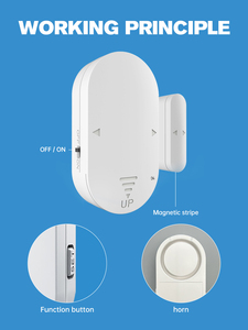 Sensor de seguridad para el hogar antirrobo inalámbrico puerta y ventana Sensor magnético alarma ventana puerta alarma - Product Image 5