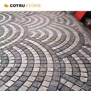 Chine Naturel Basalte Bluetsone Mix Pavé Tuile Flammé Fini Noir Pavé Pierre Extérieur Patio Pavés - Product Image 2