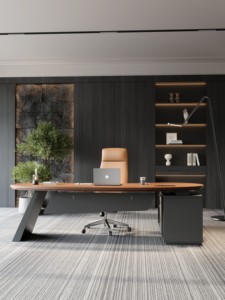 Bureau <span class=keywords><strong>de</strong></span> direction en bois massif, durable, moderne, luxueux, haut <span class=keywords><strong>de</strong></span> gamme, usage commercial, origine Guangdong Chine 2026 - Product Image 3
