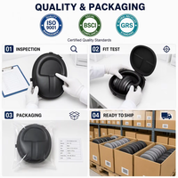 Estuche Rígido Personalizado de Cuero PU para Auriculares Inalámbricos, Bolsa de Almacenamiento Protectora Impermeable para Viajes, Nueva, OEM, Venta al Por Mayor