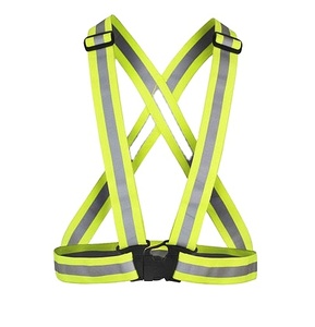 Adjustable Fluorescent Green Color <strong>Reflective</strong> Elastic Strap Safety Vest <strong>Belt</strong> - Product Image 3
