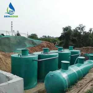 DMS 1000L 1500L 2500L kanalizasyon arıtma ev biyogaz istiflenebilir FRP septik tank sistemi yeraltı