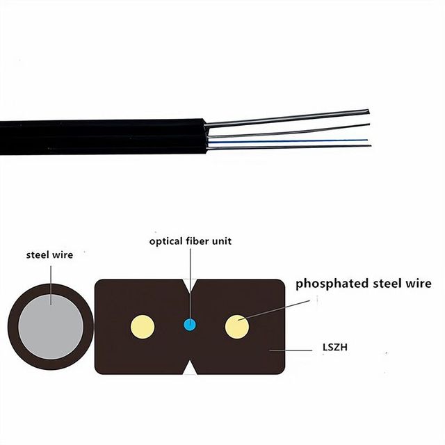 FTTH Fiber Drop Cable Indoor Outdoor Optical Cable for Home Broadband Connection