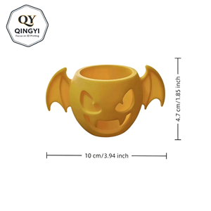 Boîte de rangement citrouille chauve-souris imprimée en 3D, porte-stylo décoratif d'Halloween, pot de fleurs succulentes multifonctionnel pour bureau, vente en gros - Product Image 5