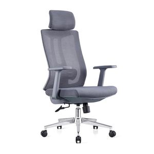 Fauteuil inclinable moderne de haute qualité, pivotant et pliable, avec dossier en maille intégrale, réglable, ergonomique, en acier inoxydable - Product Image 2