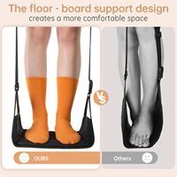 Hamac de pied de bureau portable pour détendre vos pieds repose-pieds d'avion amélioré en mousse à mémoire de qualité supérieure