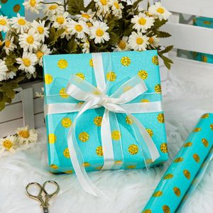 Elegant Blue Holographic Dots <b>Wrapping</b> <b>Paper</b> Daily pink dot packaging <b>paper</b> Original customized gift <b>wrapping</b> <b>paper</b> - Product Image 2