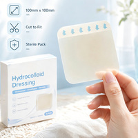 Pansement Hydrocolloïde Imperméable 100x100mm Stérile pour Soins des Plaies, Acné, Ampoules, Chirurgie, Brûlures – Bandage Respirant Invisible