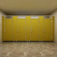 Cloisons de lavabo modernes et minimalistes en HPL, durables, en stratifié compact, pour espaces publics