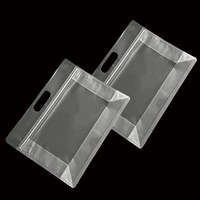Pochette à fond plat à huit soufflets avec poignée, sac transparent refermable pour l'emballage alimentaire, cadeaux et produits d'épicerie