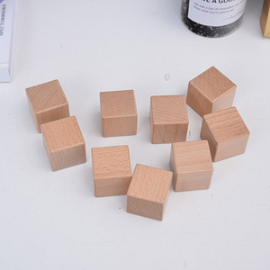 <span class=keywords><strong>Cubo</strong></span> de Madera de Haya Maciza de 4 cm, Juguetes Educativos Montessori, Bloques de Madera para Niños, Manualidades - Product Image 3