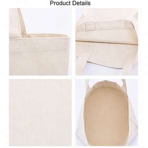 Nouveau Style Sac Fourre-Tout Réutilisable pour Courses <span class=keywords><strong>en</strong></span> Toile de Coton avec Motif Lettres, Impression Sublimation Personnalisée avec Logo - Product Image 2