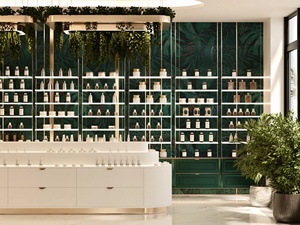 Service de design d'intérieur sur mesure pour boutique de cosmétiques minimalistes, unité d'exposition de parfums et aménagement de magasin de maquillage - Product Image 6