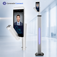 Corevein Connect CV-AT08F Penjualan Langsung Pabrik Mesin Tes Alkohol Napas yang Dapat Disesuaikan Pengenalan Wajah Kontrol Akses Ganda