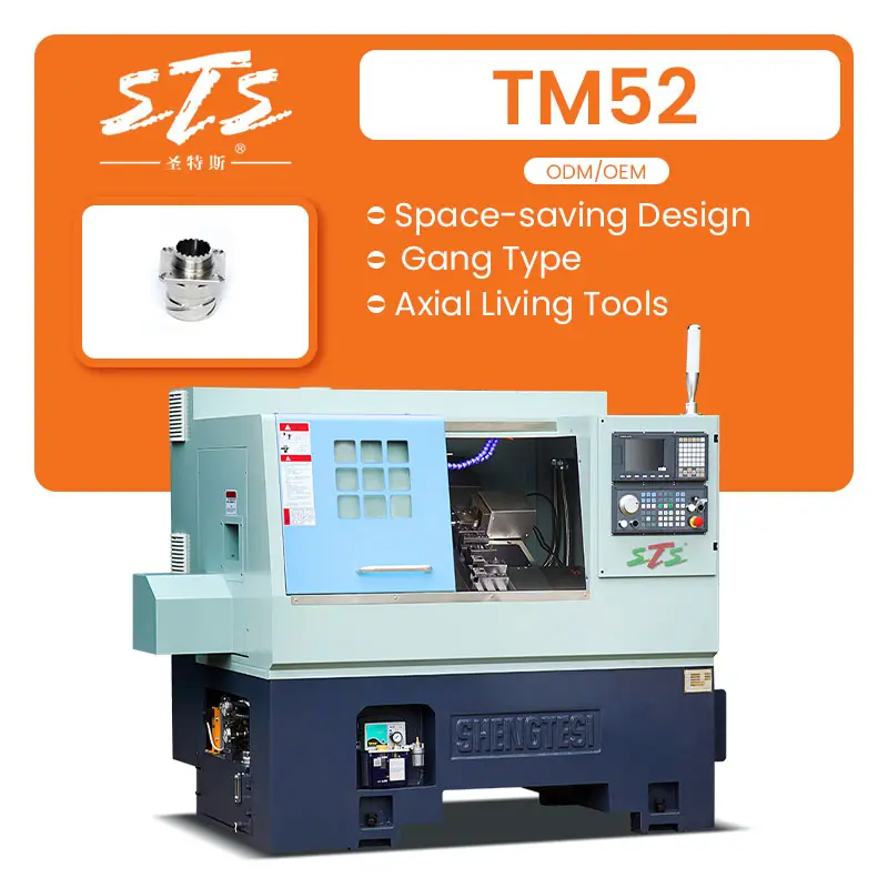 Torno CNC takisawa de alta precisión tipo Gang TM52 con herramientas vivas