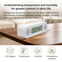 Capteur de pression atmosphérique intelligent WiFi avec détecteur de température et d'humidité, station météo 3 en 1, application de contrôle à distance