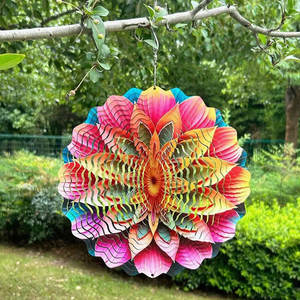 Sublimazione in metallo contorto filatore del vento in bianco 12 pollici giardino mulino a vento 3D taglio <span class=keywords><strong>Laser</strong></span> filatore del vento di natale filatori del vento - Product Image 1