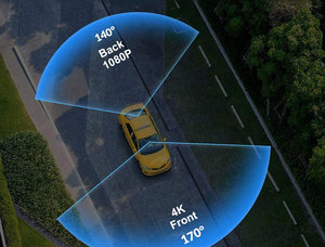 Xe DVR 2160P 12 "4K Sony IMX415 Gương Chiếu Hậu <span class=keywords><strong>Camera</strong></span> GPS 1080P <span class=keywords><strong>Camera</strong></span> Sau Dash Cam Ghi Video Đăng Ký Giám Sát Đỗ Xe - Product Image 5