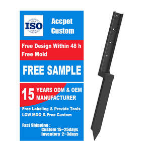 Supports de poteaux pour boîte <span class=keywords><strong>aux</strong></span> <span class=keywords><strong>lettres</strong></span>, poteaux de porche, poteaux de clôture, base de poteau de clôture de 32 pouces, piquet de clôture en acier, plaque de montage en surface pour terrasse en acier - Product Image 2