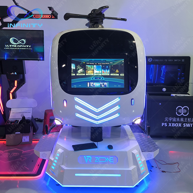 High Quality Virtual Reality Helicopter Simulator Cockpit Aircraft 9D Vr Motion Chair Flight Space 3DGlasses Space Vr Simulator