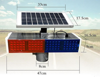 Lampu Sinyal Kedip Tenaga Surya Murah Baru Merah Biru IP68 Tahan Air 6V/12V