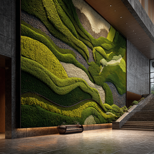 Onderhoudsarme Gestabiliseerde Groene Mosmuuroplossingen-Voor Altijd Bewaard Mospaneel Voor Interieurontwerp - Product Image 2