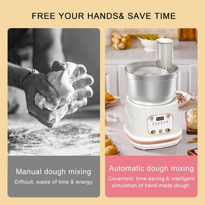 Mélangeur à pâte <span class=keywords><strong>électrique</strong></span> multifonctionnel de 5 L avec fonction de fermentation pour la boulangerie à domicile, pain artisanal, pizza, préparation de boulettes et de nouilles - Product Image 3