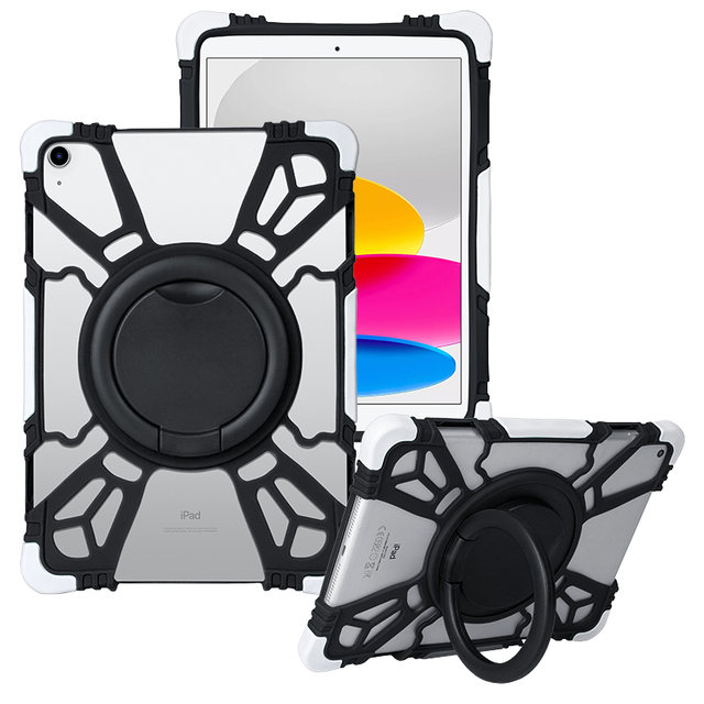 High Quality 360° Rotating Bracket Durable 9-11 Inch Silicone Flat Computer Protective Cover Colorful Tablet Cases iPad Air 10.9