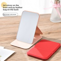 Portable Retouche Mini Miroir De Maquillage pour Femmes Simple Design Moderne Pliable Bureau Dressing Miroir Cross-Border Petit Miroir