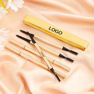 定制徽标低起订量矿物颜料微细眉笔高品质眉线笔二合一自有品牌眉笔 - Product Image 2