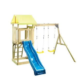 बच्चों लकड़ी playsets आउटडोर पूर्वस्कूली खेल का मैदान प्लास्टिक स्लाइड बच्चों बच्चा बच्चों बच्चे उपकरण फांसी के लिए स्विंग सेट