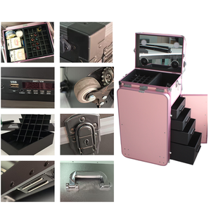 Estación <span class=keywords><strong>de</strong></span> Trabajo para Técnicos <span class=keywords><strong>de</strong></span> Uñas, Muebles Plegables para Salón, Mesa con Ruedas para <span class=keywords><strong>Manicura</strong></span>, Maletín <span class=keywords><strong>de</strong></span> Maquillaje <span class=keywords><strong>Profesional</strong></span> Multifuncional - Product Image 6