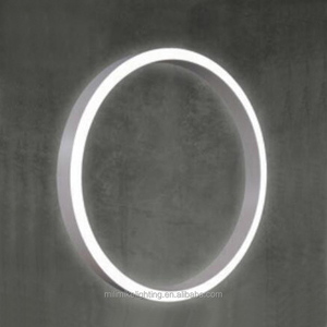 Tres anillos blanco frío OEM/ODM nuevo diseño para escalera de recepción pared arquitectónica moderna luz curva de luz circular LED lineal - Product Image 2