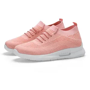 2021 summer new running fly woven Joker designer breathable platform fashion height increasing sport campus woman casual shoes