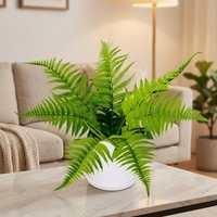 Tanaman Buatan Pohon 42cm Daun Pakis Boston Buatan Hiasan Balkon Ruang Tamu
