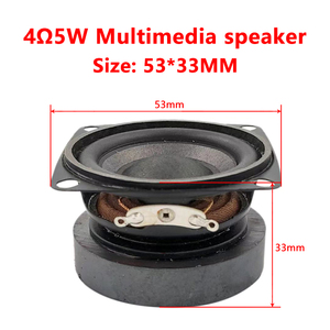 Loa trầm toàn dải 16 lõi 2 inch, nam châm ngoài, 4Ohm5W, kích thước 53*33mm, đạt chuẩn ROHS, dành cho loa Bluetooth, sản phẩm kỹ thuật số - Product Image 2