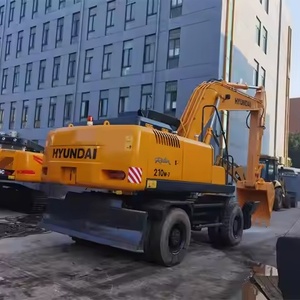 Máquina de alta potencia Hyundai 210W-7 210W-9 Excavadora de ruedas 21 toneladas Construcción de segunda mano Original Corea en stock - Product Image 6