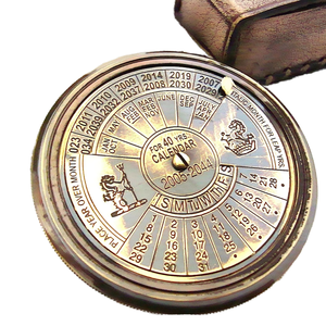 Brass Antique <b>Compass</b> with 40 Year Calendar Wholesale Vintage Nautical Engraved <b>Compass</b> OEM Gift <b>Navigation</b> <b>Compass</b> - Product Image 1
