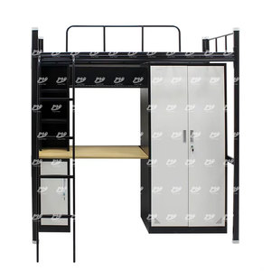 Lits de dortoir modernes en métal avec tables d'écriture, armoires de rangement et placards <span class=keywords><strong>pour</strong></span> <span class=keywords><strong>chambre</strong></span>, hôtel, école et hôpital - Product Image 5