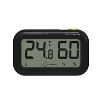 Termometer Higrometer 2024 Y untuk Kamar Bayi, Kantor, Toko, Ruangan Rumah Tangga dengan Jam, Dapat Berdiri