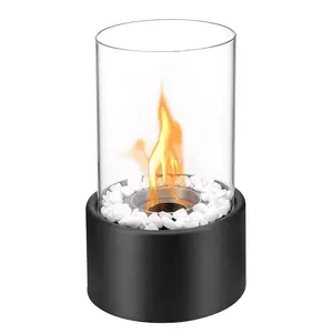 Ventless Glas Ethanol Kamin Indoor Outdoor Mini tragbare Tischplatte Feuerstelle Rauchfreie Feuerstelle