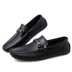 Chaussures de Ville de <span class=keywords><strong>Luxe</strong></span> pour Hommes en Cuir Véritable, Mocassins Tendance en Cuir de Vachette, Chaussures Habillées pour Banquet et Mariage - Product Image 1